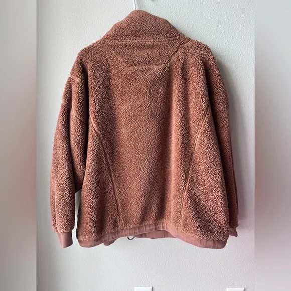 JoyLab Brown Sherpa Quarter Zip. Women’s Size Large - Picture 2 of 4